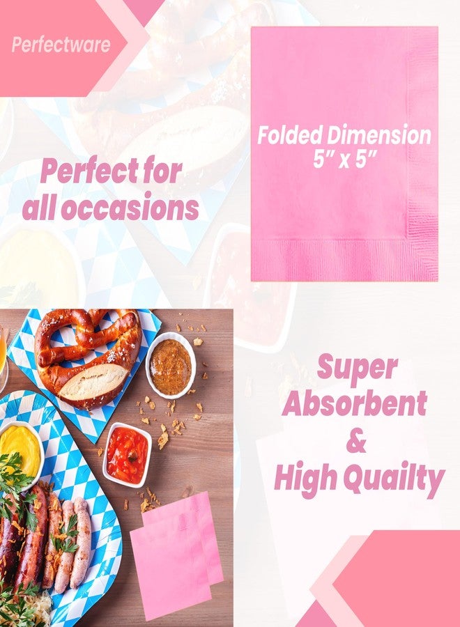 بيرفيكت وير مناديل مشروبات وردية اللون من طبقتين من بيرفكت وير - عبوة من 250 منديل - Image 3